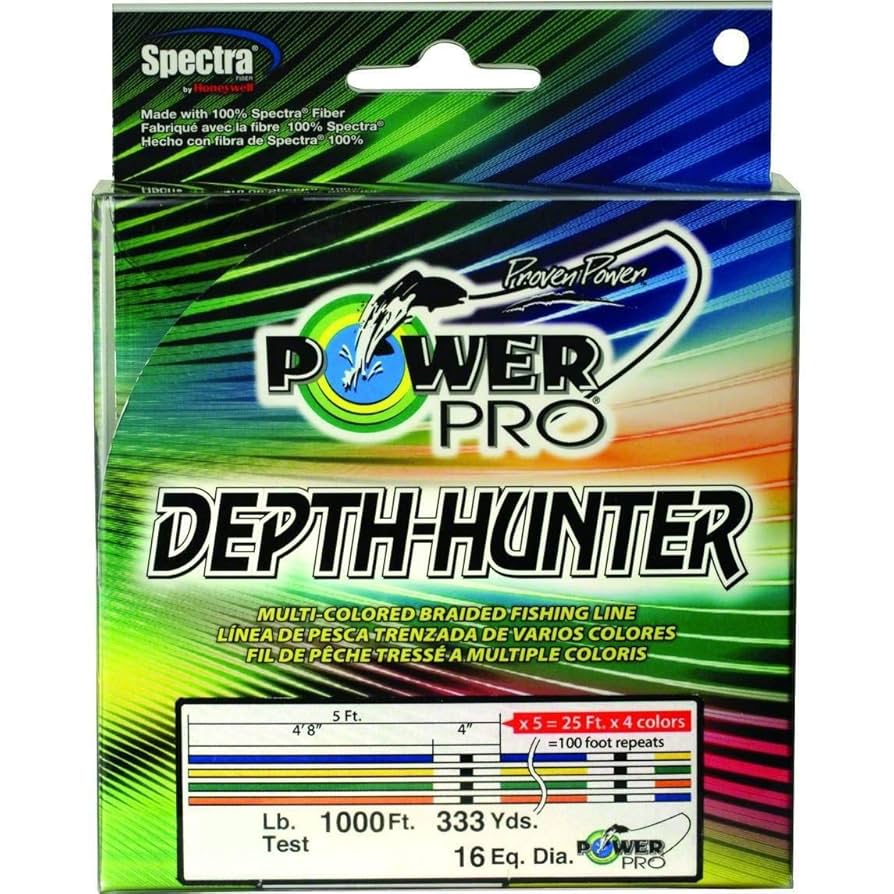 シマノ　POWER PRO DEPTH HUNTER 65Lb 4500Ft Power Pro Depth-Hunter Multi-Coloured Braided Fishing Line